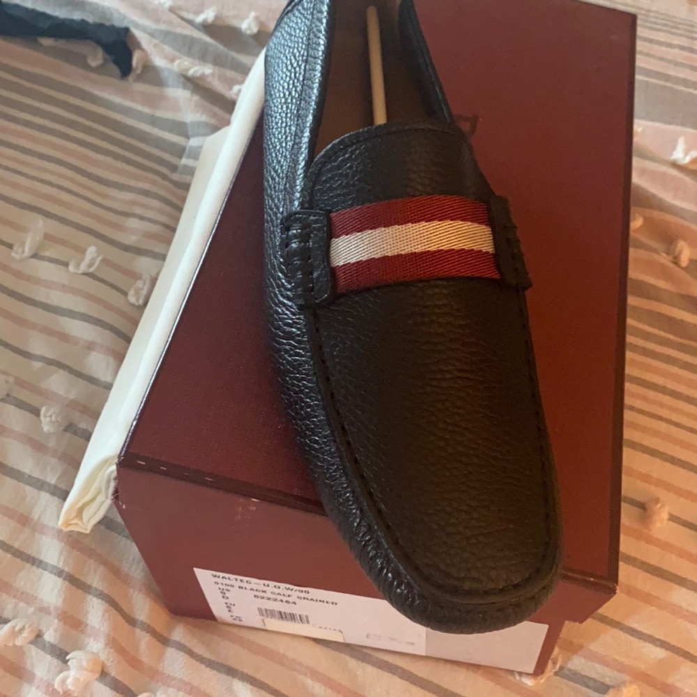Bally Textured Leather Loafers